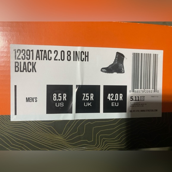 5.11 ATAC 2.0 8" Sidezip Boot Size 8.5 - Picture 2 of 4